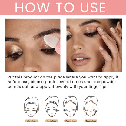 Highlighter Pat Powder, Light Highlighter Natural 3D Contoring Powder