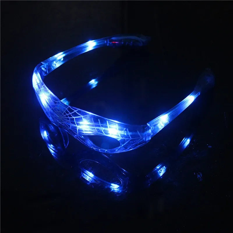 Disney Spiderman Glowing Glasses Marvel Anime Figure LED Flashing Glasses Sunglasses Cartoon Children&