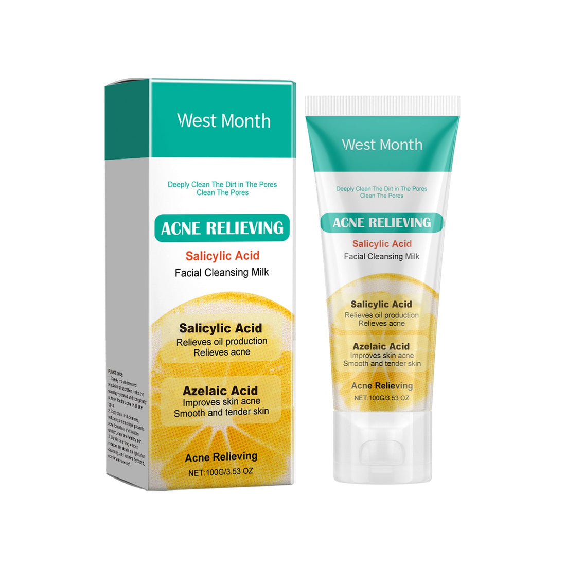 Salicylic Acid Anti-Acne Cleanser, Moisturizing Oil Control, Cleaning And Soothing Skin
