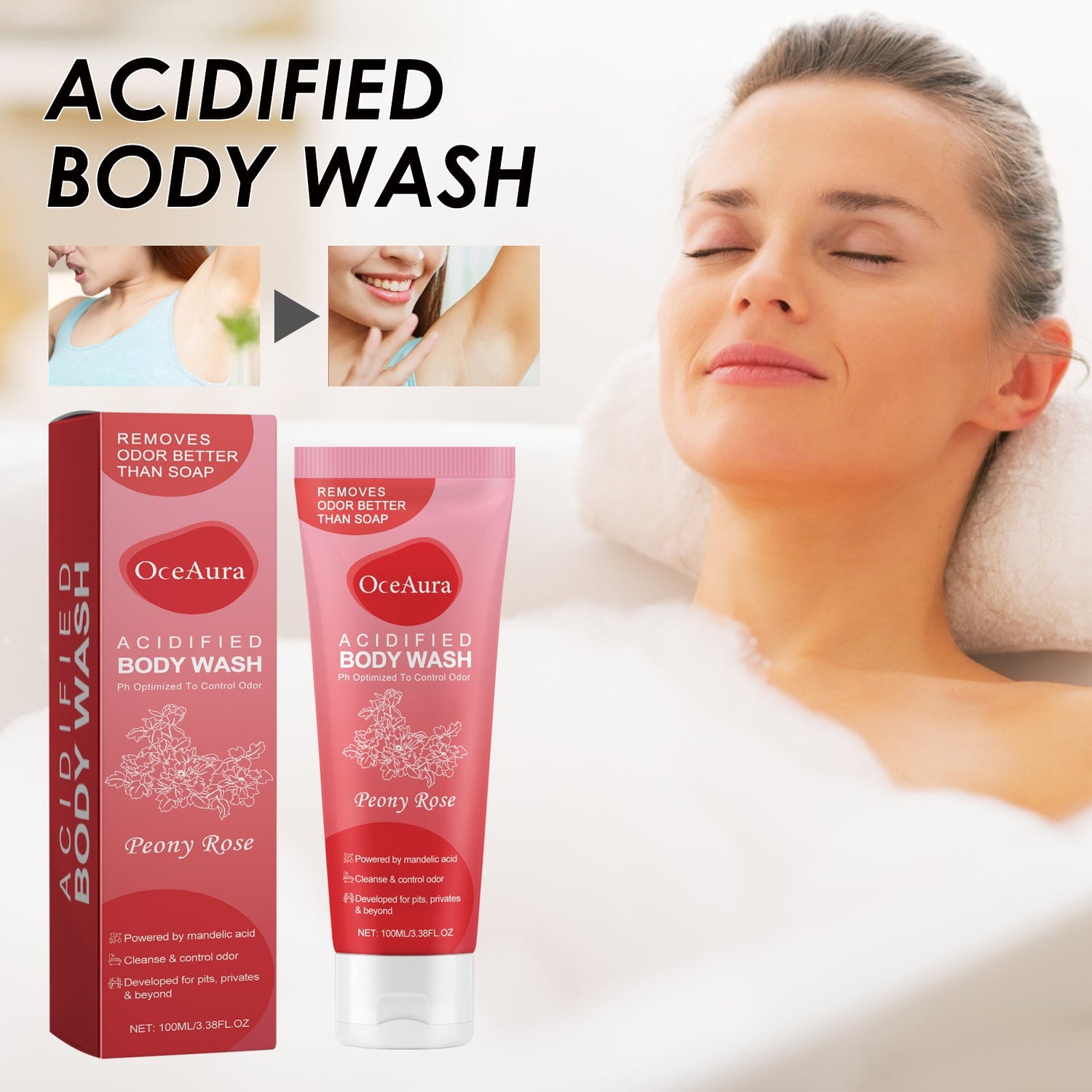 Acidified Body Wash, Deep Clean It Moisturizes Skin Beautifying Body Tender Fragrance Lasting