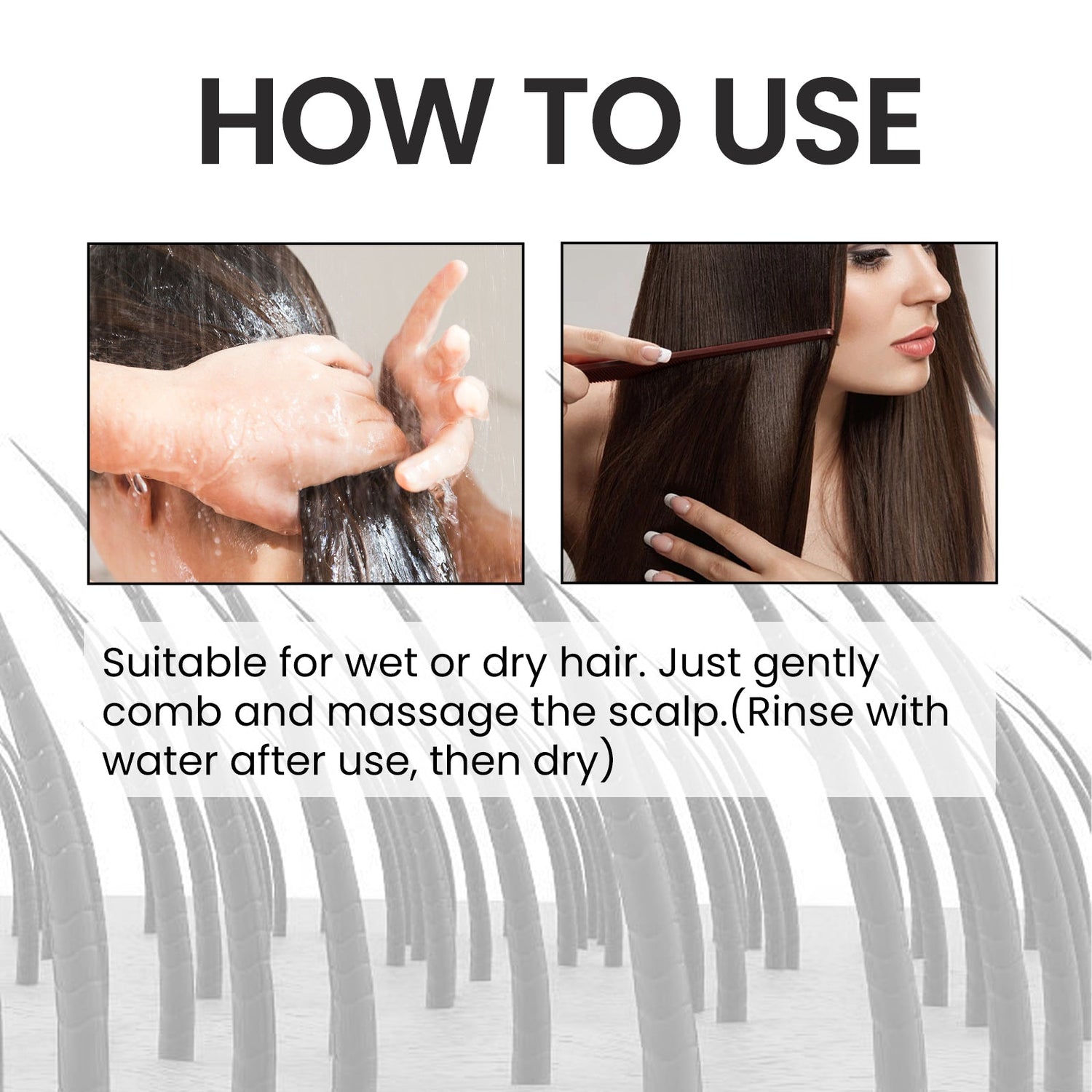 Hair Care Comb Scalp Massage Treatment Dry Hair Smooth No Tangles Hair Care Comb