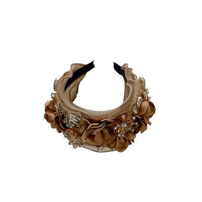 Fabric Flower Heavy Industry Wide Edge Crystal Super Immortal Women&