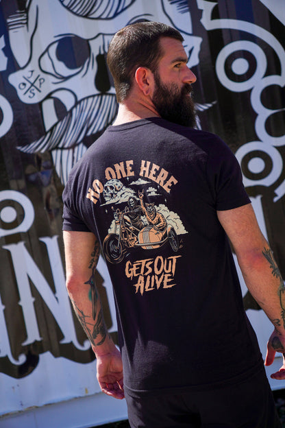 No One Gets Out Tee