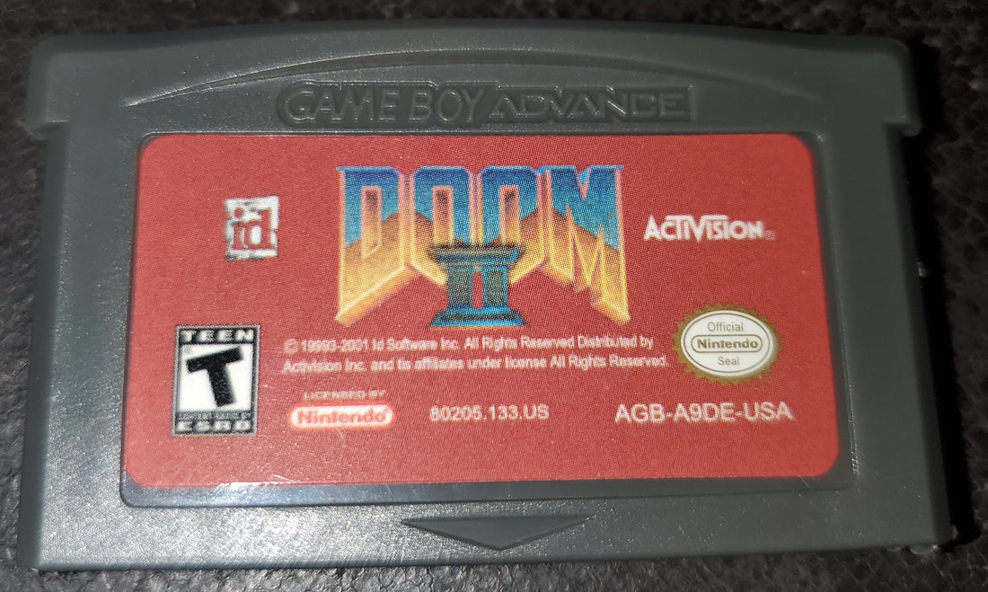 Doom 2 Hell on Earth GBA Video Game Cartridge Game Boy Advance 2002