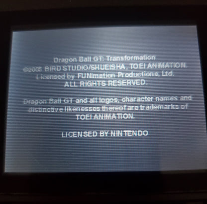 Dragon Ball GT: Transformation GBA Video Game Boy Advance 2005 DBZ