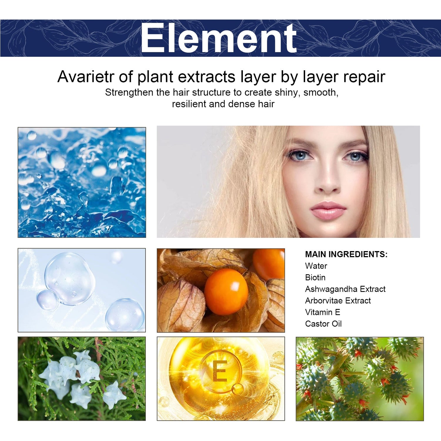 Herbal Hair Care Essential Oil Hair Care Strengthen Hair, Prevent Hair Loss, Repair Hair Root Care Essential Oil
