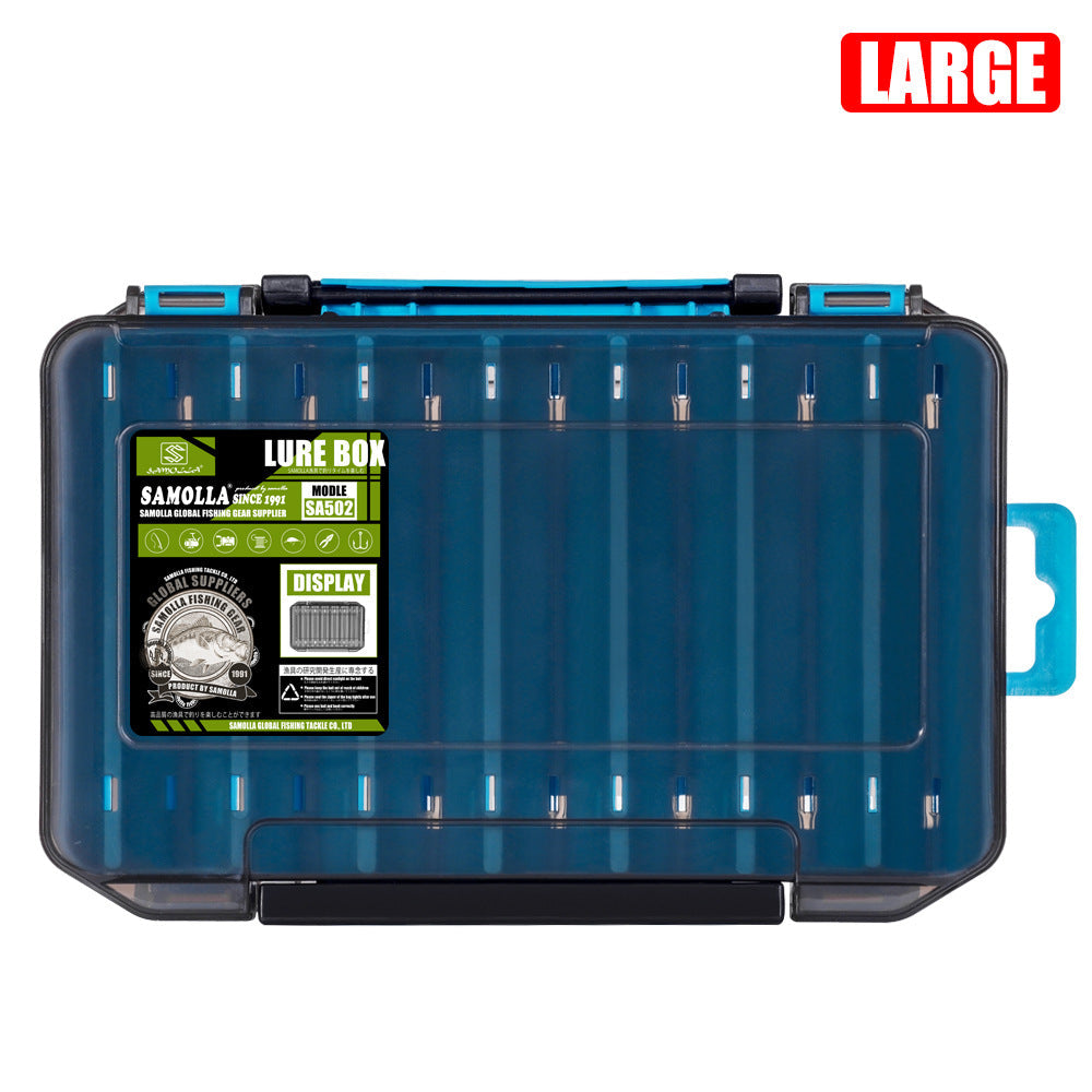 14-Compartment Fishing Tackle Box for Accessories, Lures &amp; Hooks, Double-Sided Organizer.