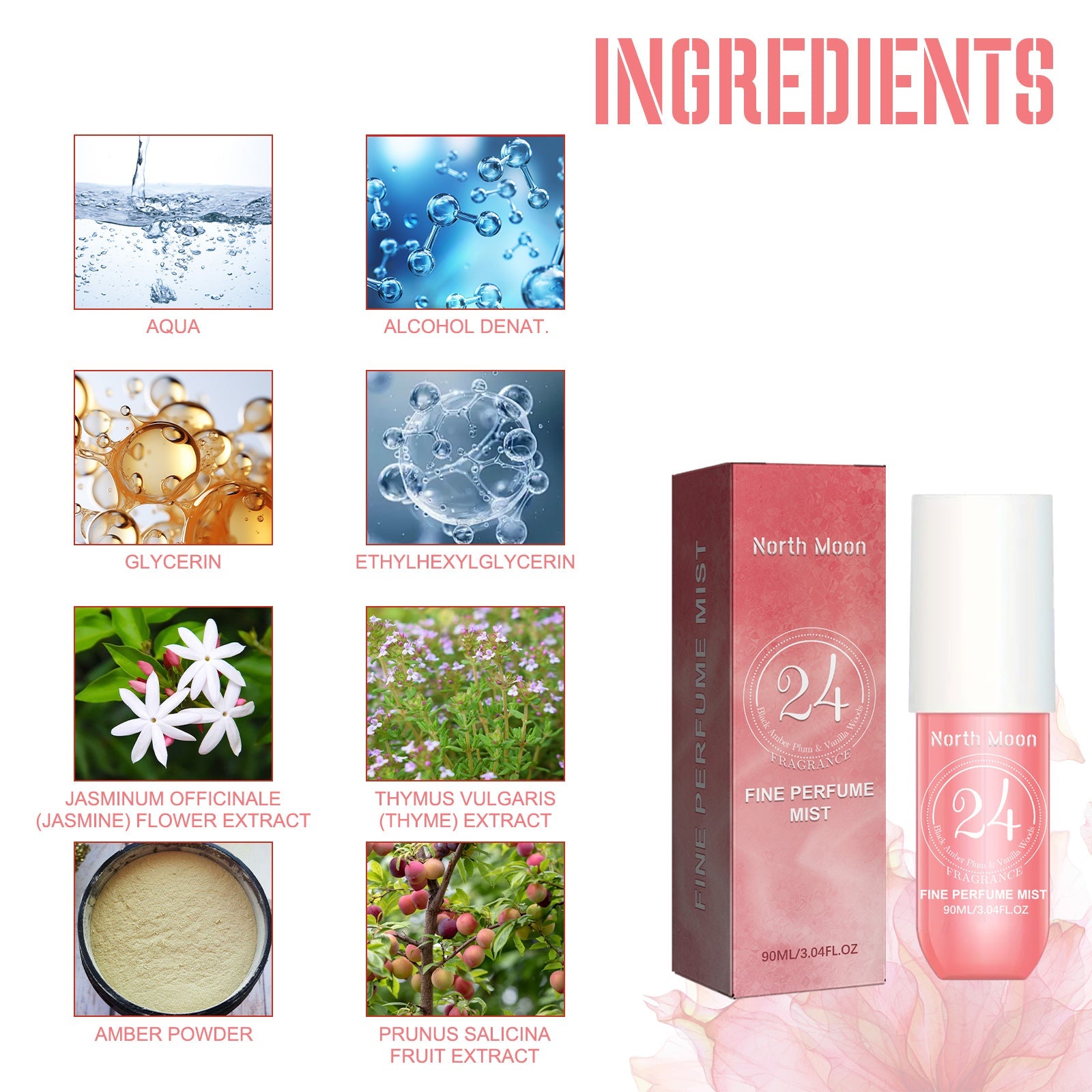 Perfume Spray Fresh Lasting Fragrance Non-Pungent Women&