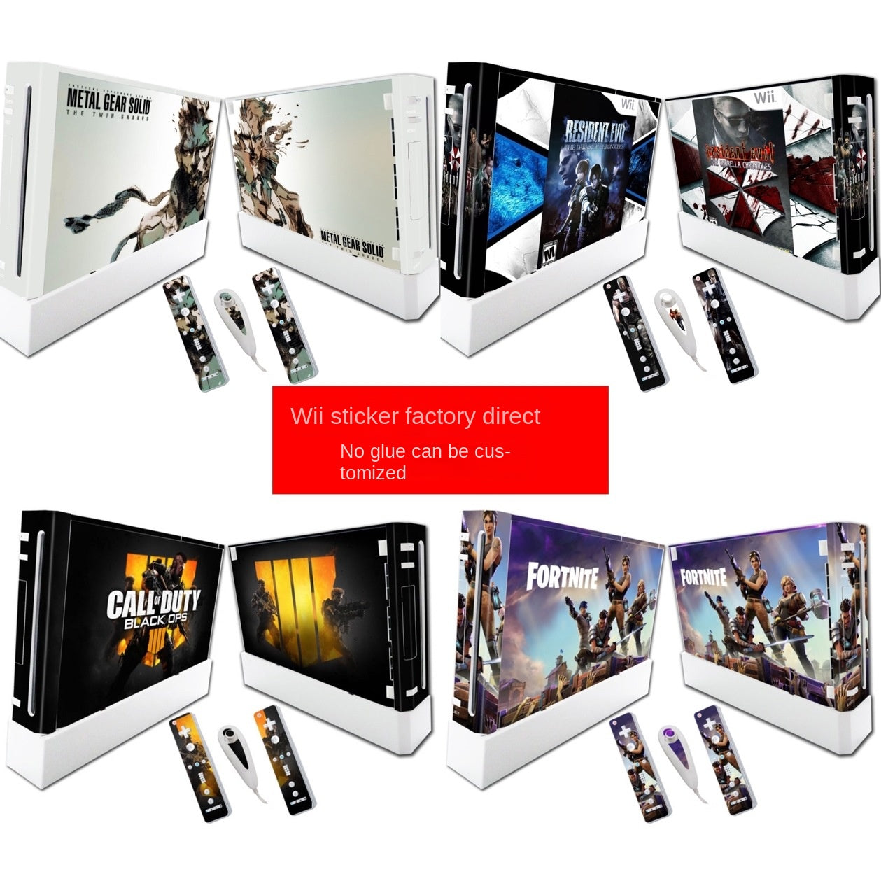Wii Skin Sticker PVC Colorful Decal Game Sticker