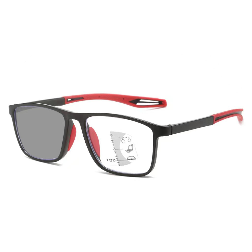 Ultralight Outdoor Photochromic Reading Glasses Fashion Trend Color Changing Progressive Multifocal Eyeglasses Finished Eyewear