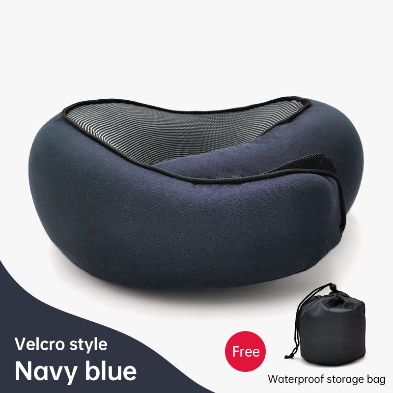 Memory Foam Neck Travel Pillow: Soft, 360° Head Support, for Home, Plane &amp; Car