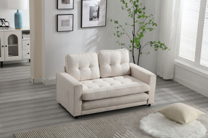 3 Fold Sofa Convertible Futon Couch sleeper sofabed Space saving loveseat Dark Gray &amp; Light Gray &amp; Beige