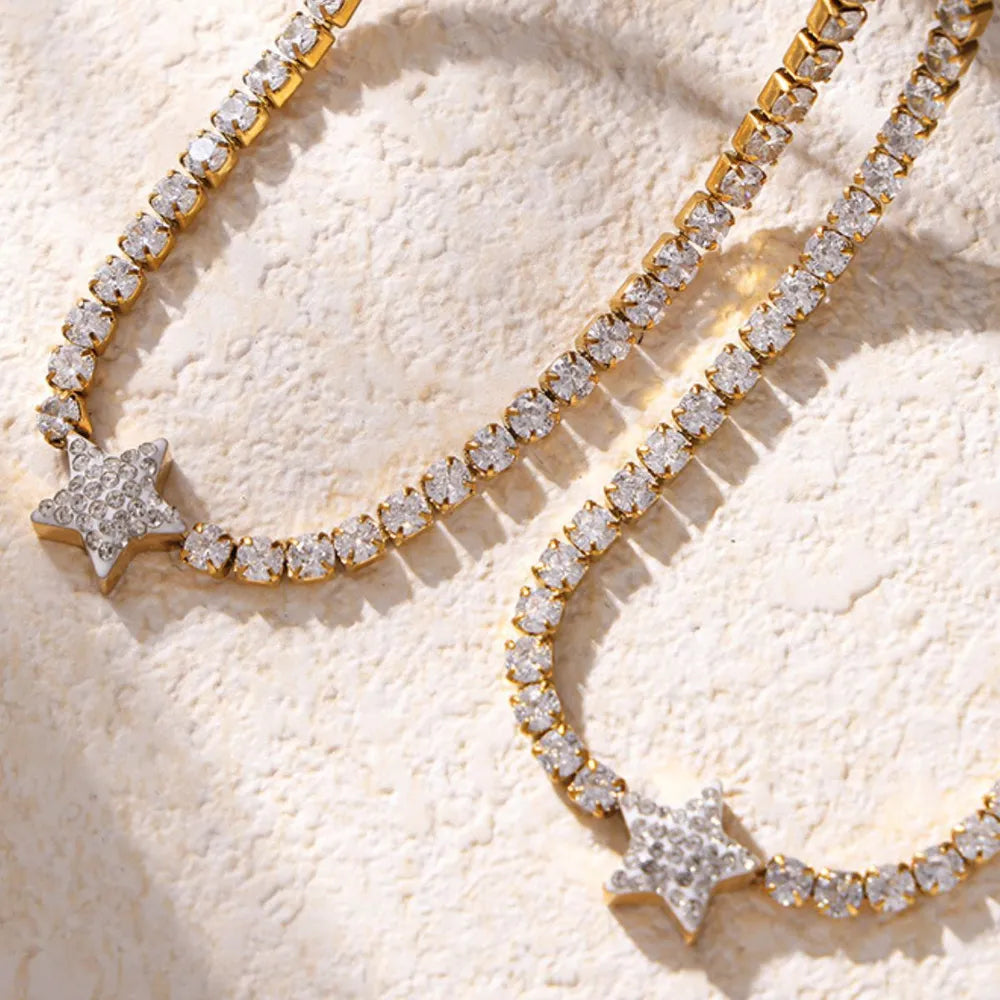 Pendant inlaid with zircon pendant necklace women&