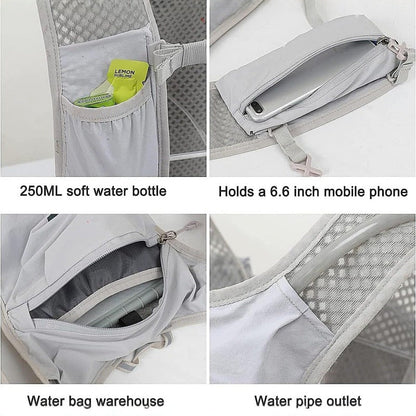 Hydration vests for sports, ultralight backpacks, bike water bags.