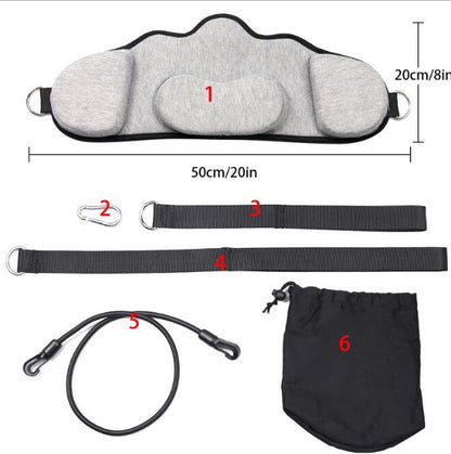 Portable Adults Neck Hammock Set Office Neck Rest Stretcher Relieves Travel Memory Foam Pillow + Mask Accessories Neck Hammock