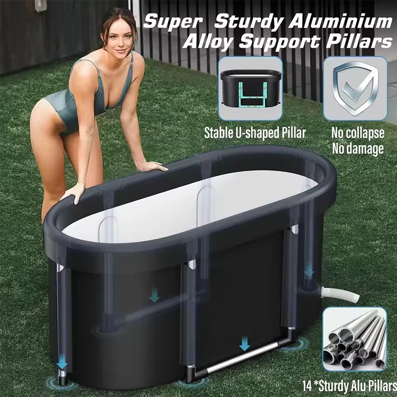 Portable multi-layer outdoor cold immersion bathtub for athletes&