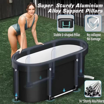 Portable multi-layer outdoor cold immersion bathtub for athletes&