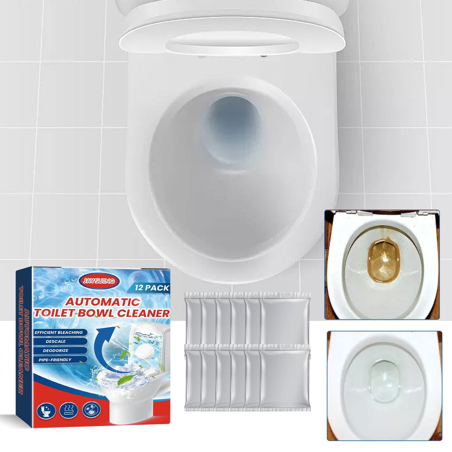 Toilet Cleaning Effervescent Tablet Household Descaling Deodorizing Odors Stains Toilet Stain Remover