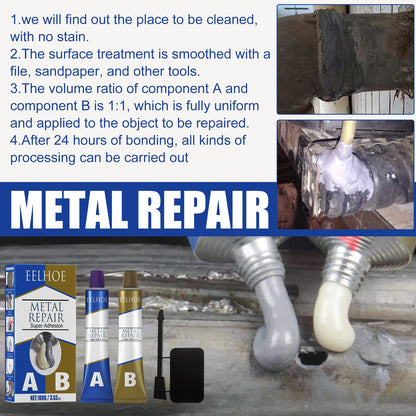 Metal Repair, High Temperature Welding Adhesive Metal Castings Crack Repair Agent Plugging Waterproof Electric Welding