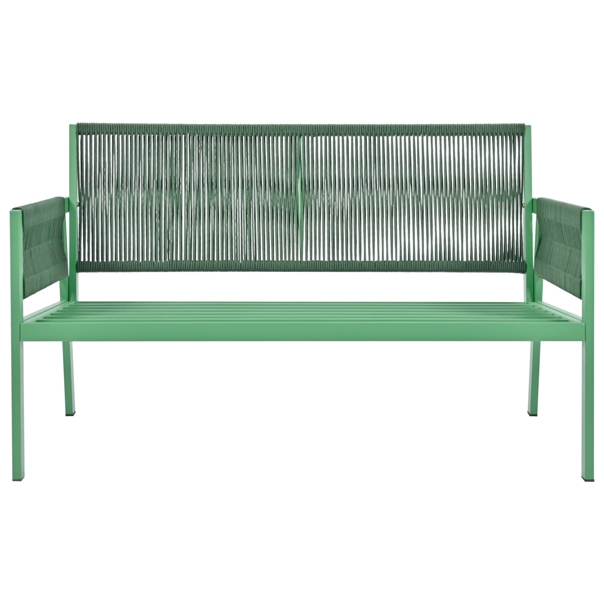 Outdoor Furniture with Tempered Glass Table,  Set Deep Seating with Thick Cushion  (Fluorescent Yellow &amp; Green)
