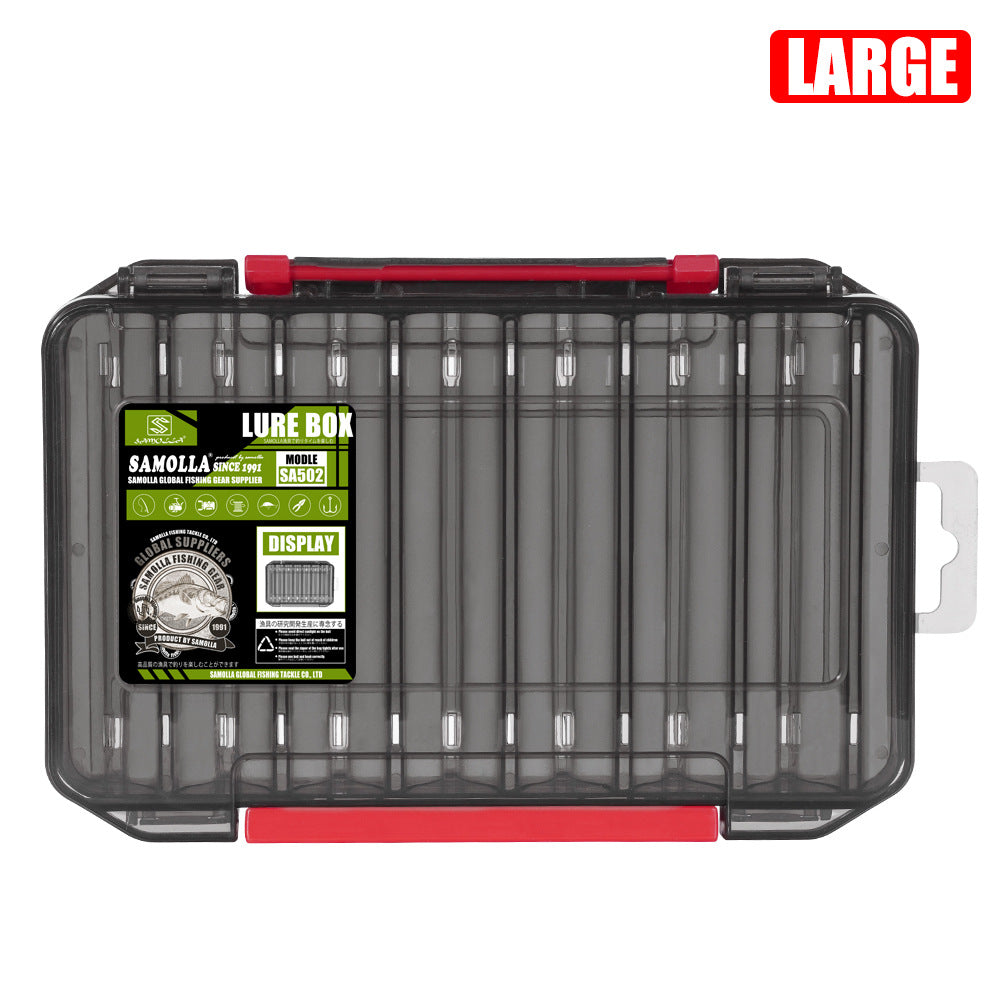 14-Compartment Fishing Tackle Box for Accessories, Lures &amp; Hooks, Double-Sided Organizer.