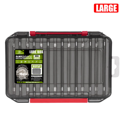 14-Compartment Fishing Tackle Box for Accessories, Lures &amp; Hooks, Double-Sided Organizer.