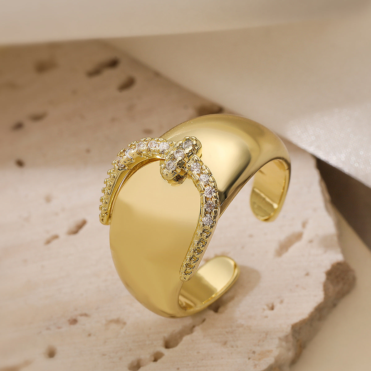 European and American Geometric Open Ring Women&