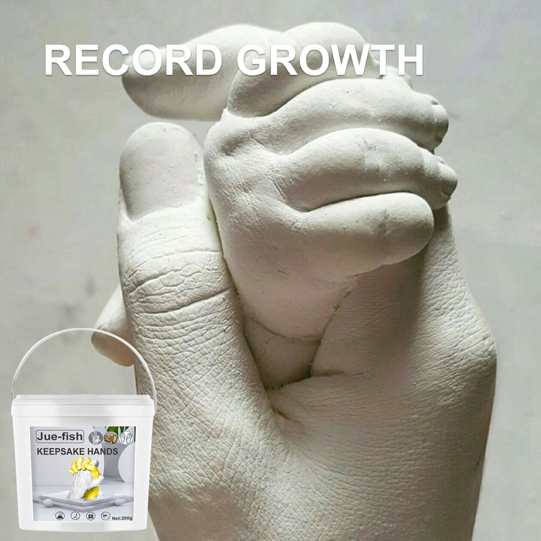 Jue-Fish 3D Hand Makrolon Powder Couple Anniversary Souvenir DIY Mother&