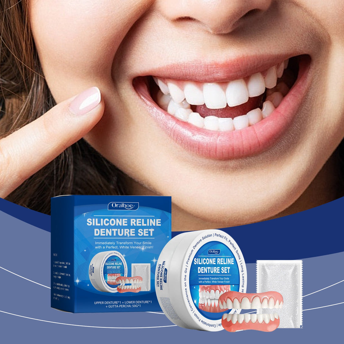 Denture Set Enhances Smile Appearance And Comfort Material Complete Denture Set