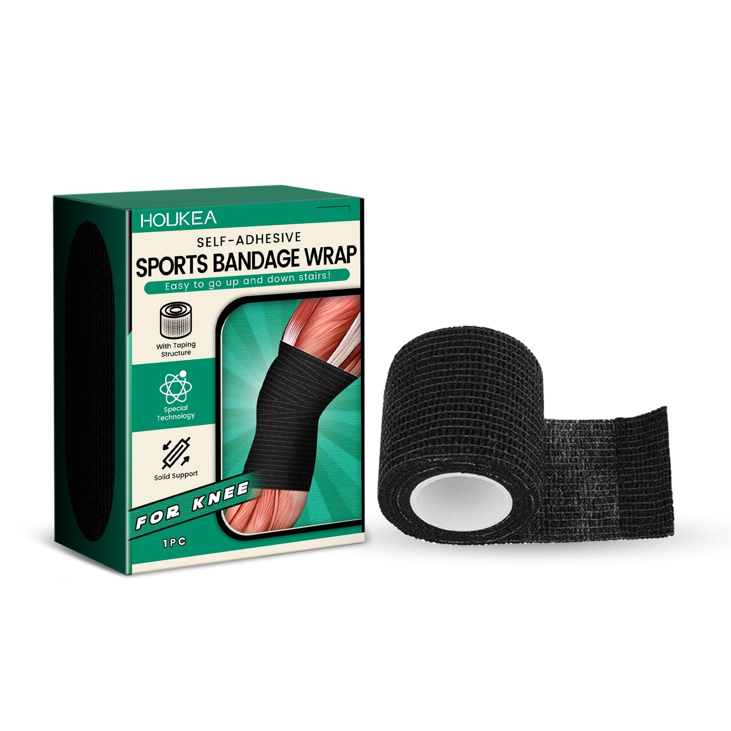 Elastic Self-Adhesive Sports Bandage, Waterproof Elastic Protective Bandage For Wrist, Elbow And Knee Soreness