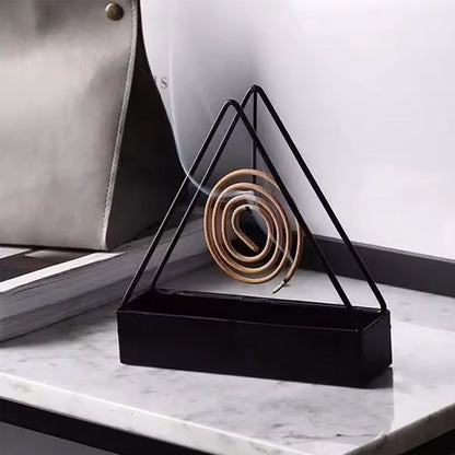 3-Legged Iron Mosquito Coil Stand   Portable, Durable &amp; Stylish Sandalwood Design   Ideal Home Accessory for Coils