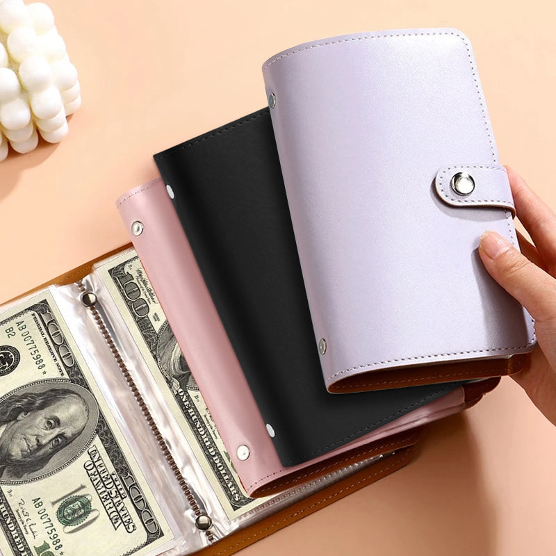 Versatile 100 - envelope savings book. Doubles as banknote album, money - saving organizer &amp; photocard holder. Great for managin