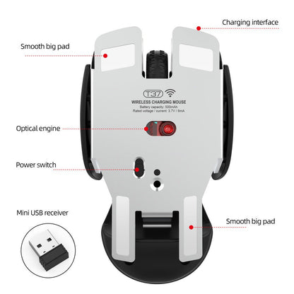 New USB wireless mouse 1600DPI rechargeable office mouse desktop laptop accessories
