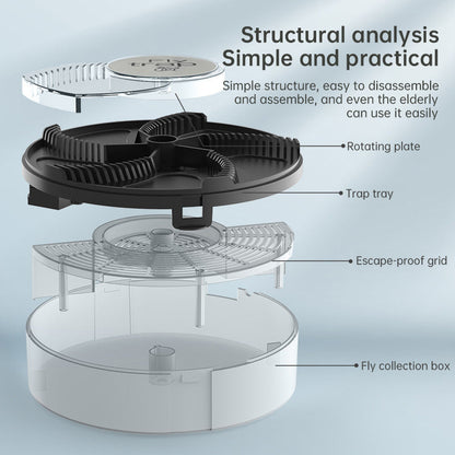 Fly Trap: Automatic, Removable Pest Catcher for Household &amp; Kitchen