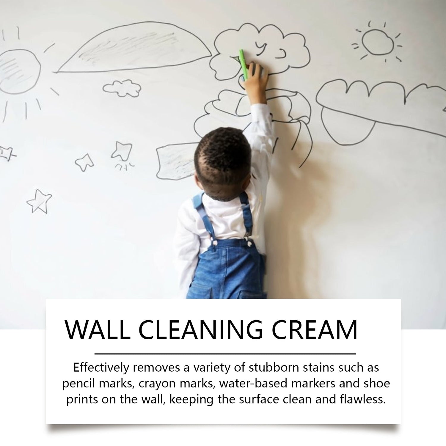 Wall Cleaning Cream, Wall Cleaning And Decontamination Cream Waterproof Renovation Stain Removal Wall Cleaner