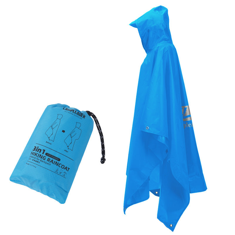 3 - in - 1 Waterproof Rain Poncho for Outdoor Use: Motorcycle, Camping, Hiking &amp; Travel