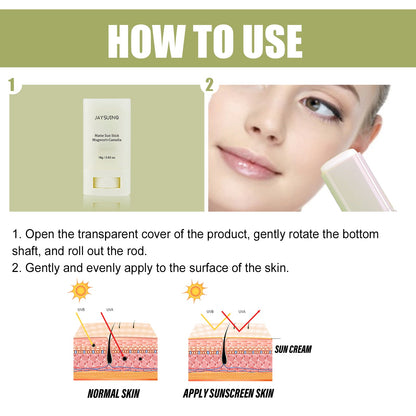 Matte Protective Rod, UV Protection Moisturizing Repair White Skin Summer Refreshing Cream