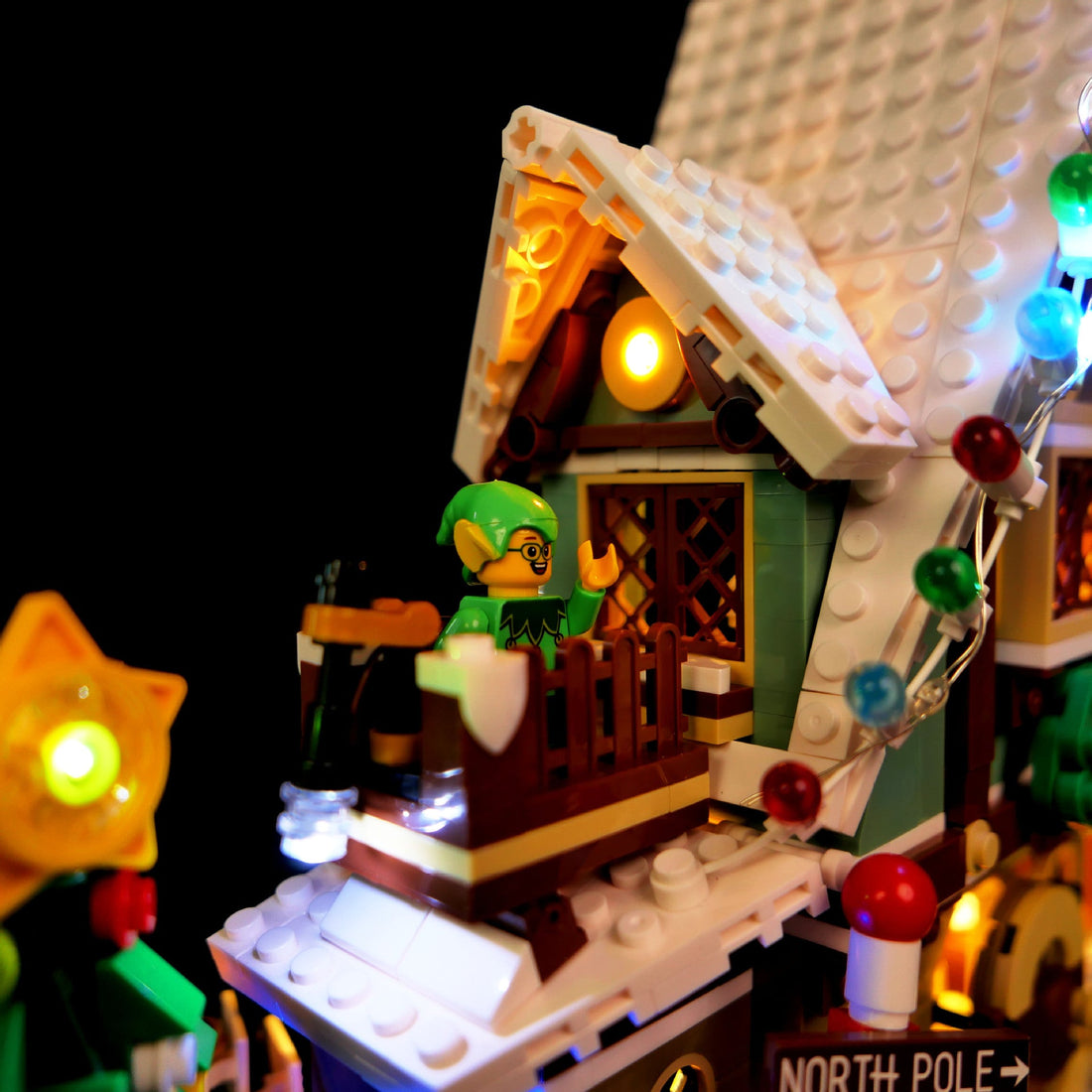 Suitable for LEGO 10275 Christmas Series Elf Magic House LED Remote Control Light