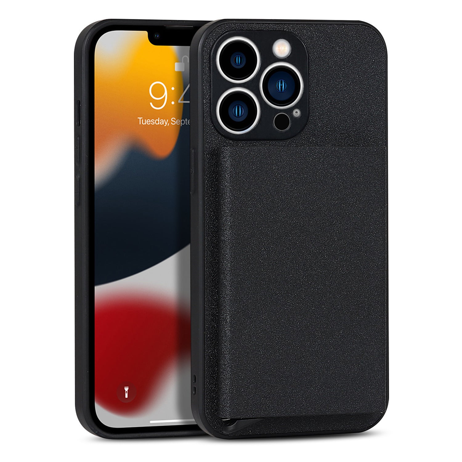 Suitable for iPhone 14 PROMAX plug-in phone case  Apple 11 aluminum alloy wallet phone case IP13 protective case