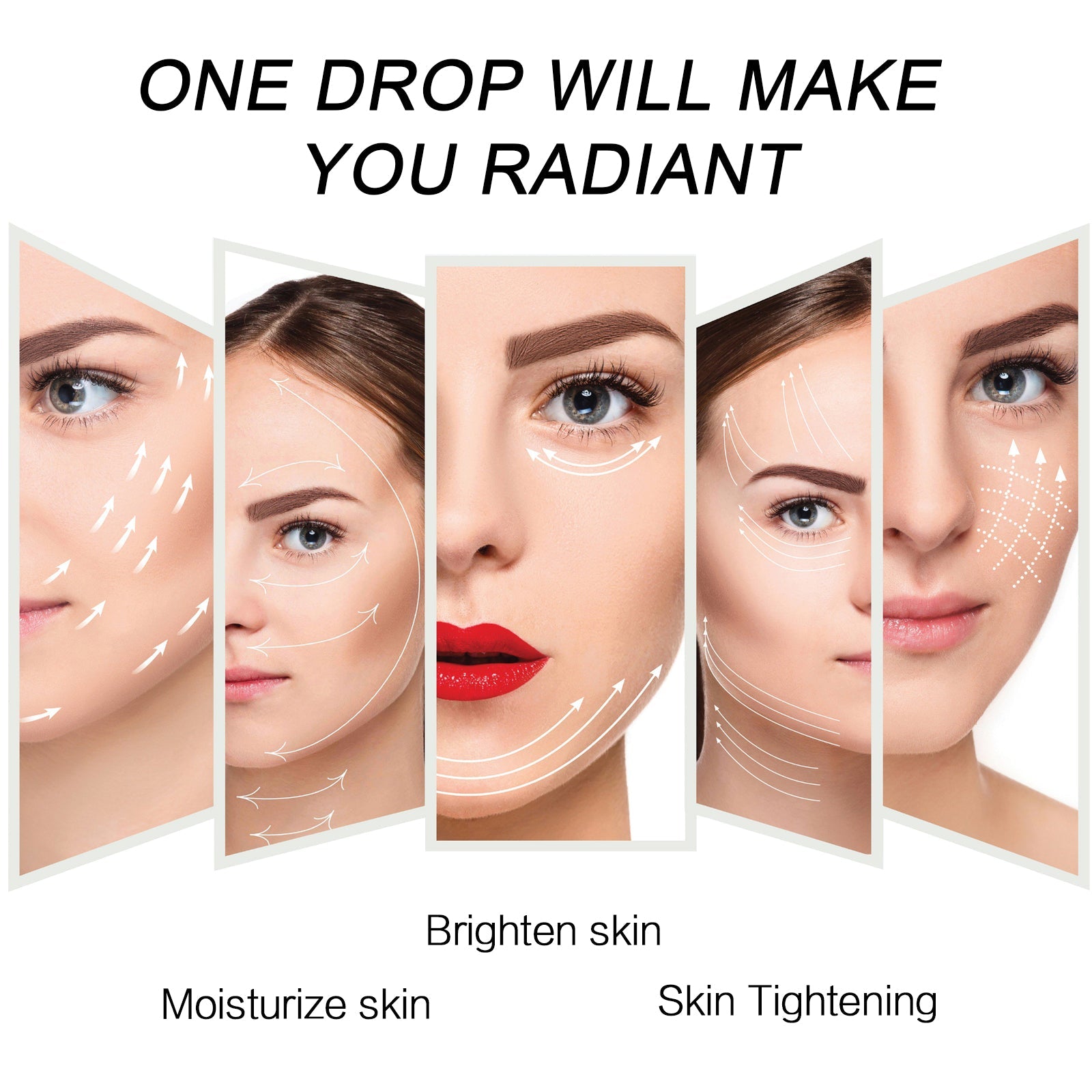 Vitamin C Face Serum, Anti-Aging Fade Facial Spots Wrinkles Brightening Skin