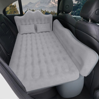 Umbrauto 29.53in/75cm Wide Car Air Mattress – Inflatable SUV, Truck &amp; Van Back Seat Camping Bed with Pump &amp; Pillows, Gray