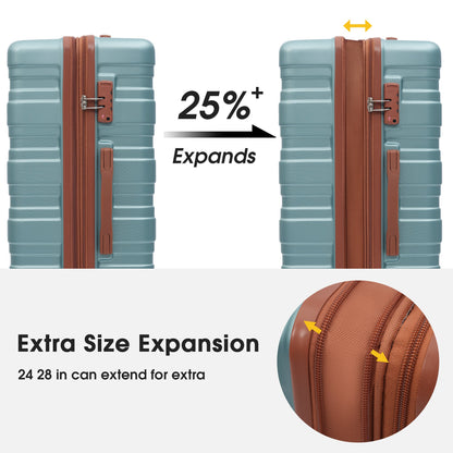 Hardshell Luggage Sets 3 Pcs Spinner Suitcase with TSA Lock Lightweight 20&