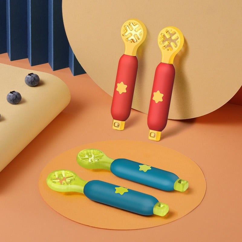 Rice paste complementary food spoon hole shaped children&