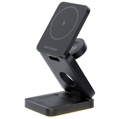 3 in 1 Wireless Charger Magnetic Foldable Charger For iphone charger power Adapter Charging Stand &amp; Holder