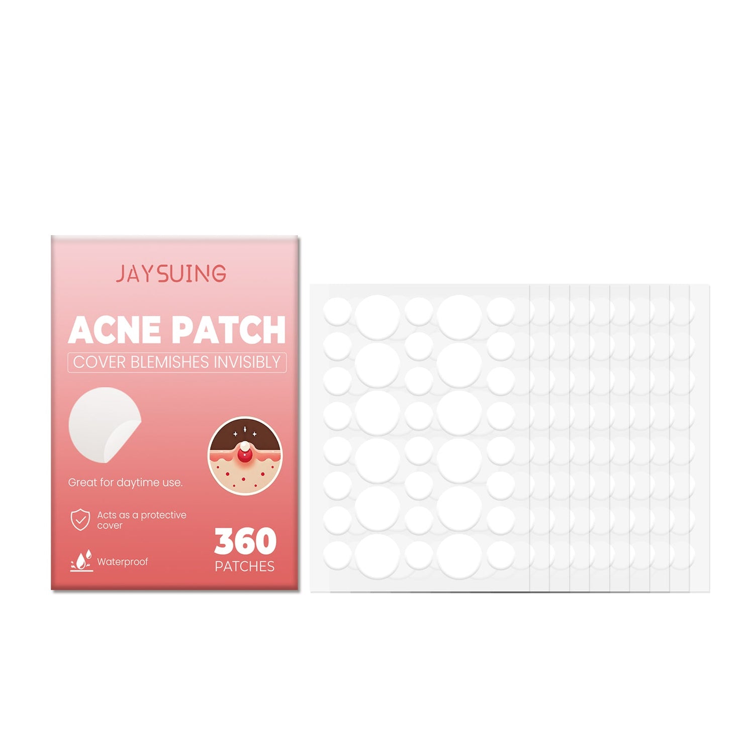 Acne Patch Semi-Transparent Acne Cover Patch Comfortable, Gentle, Easy To Apply Makeup, Waterproof And Breathable