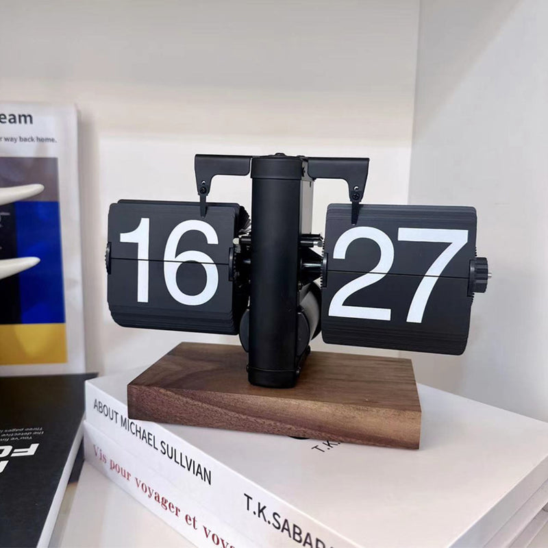 Retro flip digital clock, battery - powered mechanical clock for home &amp; office decor