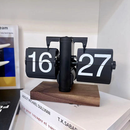 Retro flip digital clock, battery - powered mechanical clock for home &amp; office decor