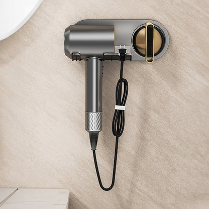 No - drill Magnetic Hair Dryer Wall Mount. Synthetic plastic, for Dyson/Leihen/Kexi. Colors: gray &amp; white