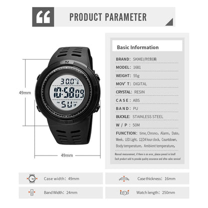 SKMEI 1681 Body Temperature Men&