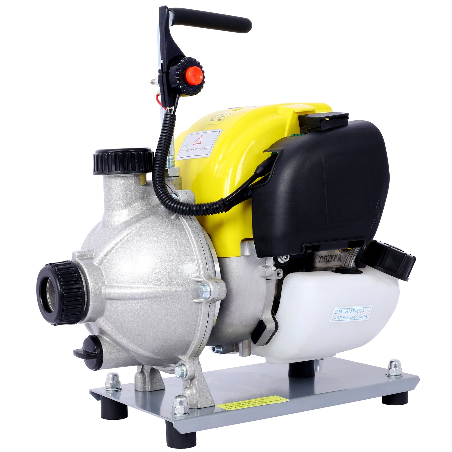 38CC four stroke gasoline water pump 1.5 "portable gas power delivery pump 8500r/min 10FT x 1" suction 1.5 "flat hose